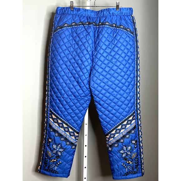 New Farm Rio Macaw Forest Black Quilted Pants XL - Picture 9 of 10